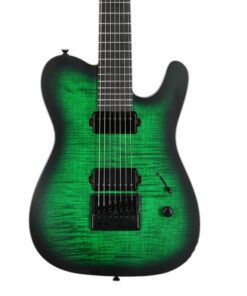 Woodman Select Custom 7-string - Satin See-Through Green Burst